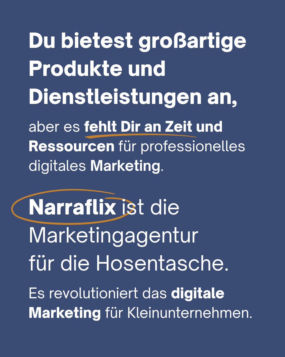 Narraflix Marketingbeispiel mit App und Social-Media-Vorschlägen